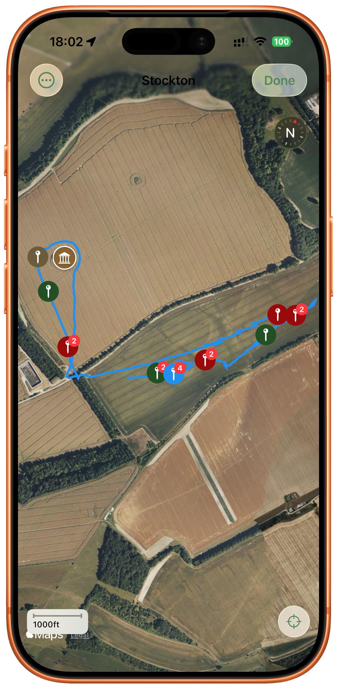 My Finds session map